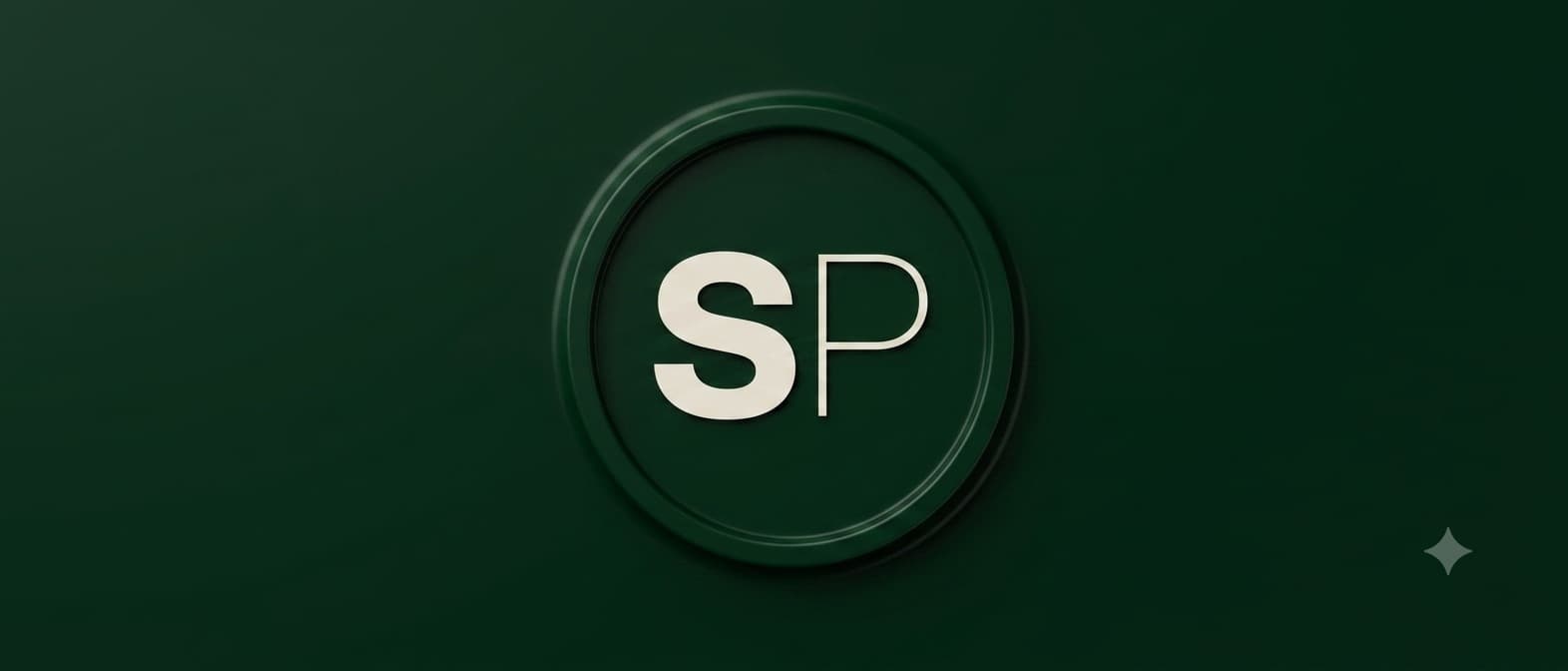 Storyline Pros SP monogram on a deep forest background.